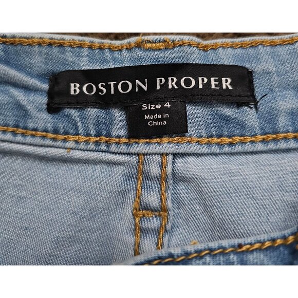 Women’s Boston Proper Stars & Stripes denim shorts size 4 patriotic flag (RN# 12 - Picture 5 of 9